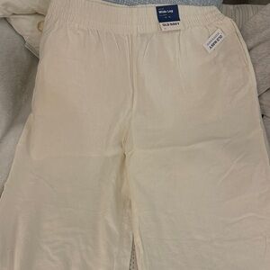 Old Navy Cream Wide Leg Pants